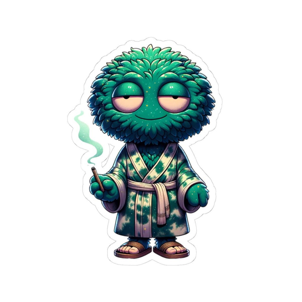 Zen green monster vinyl sticker with glossy finish for laptops and tumblers