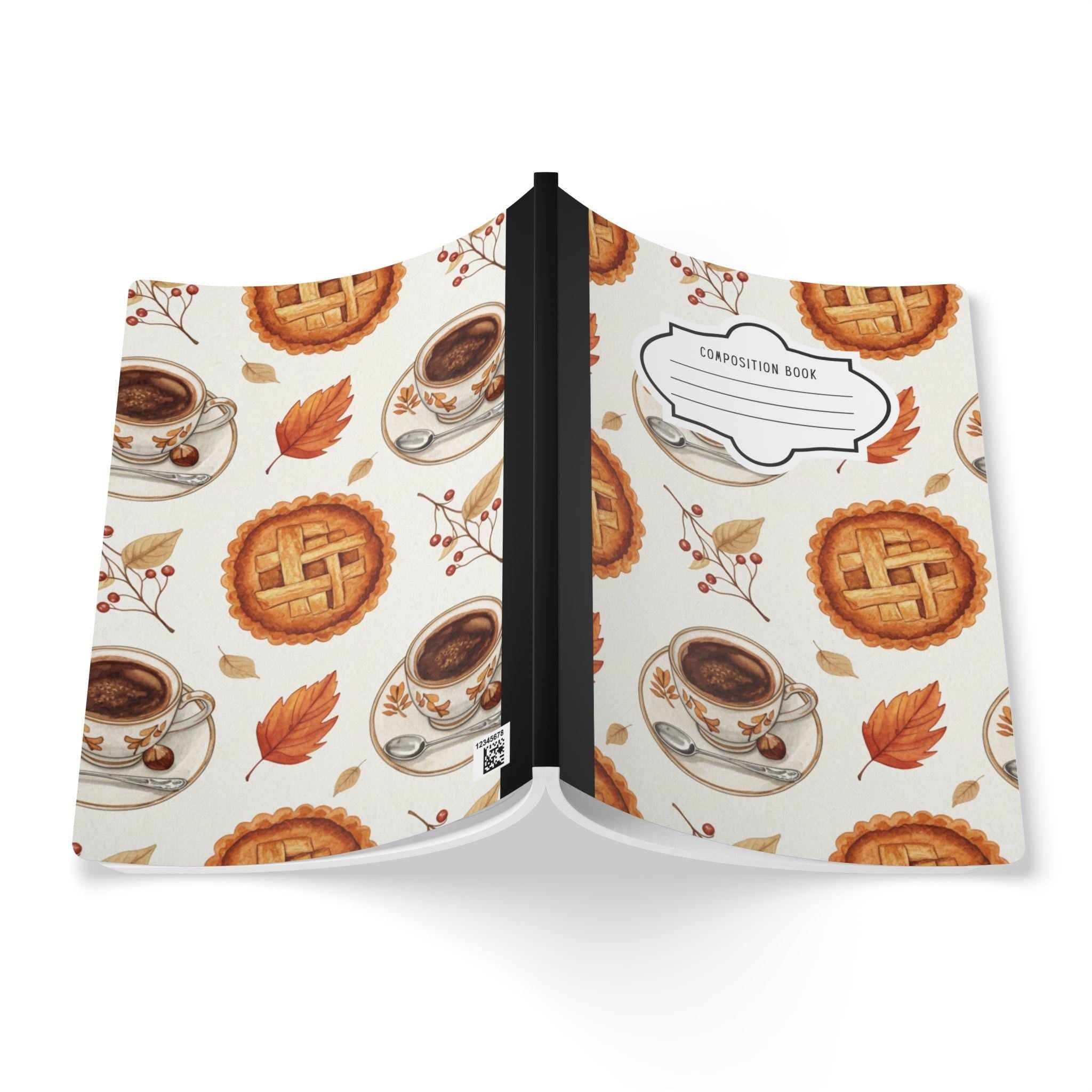 ColorFlow cozy coffee composition notebook with premium soft touch cover and college ruled pages — view 2