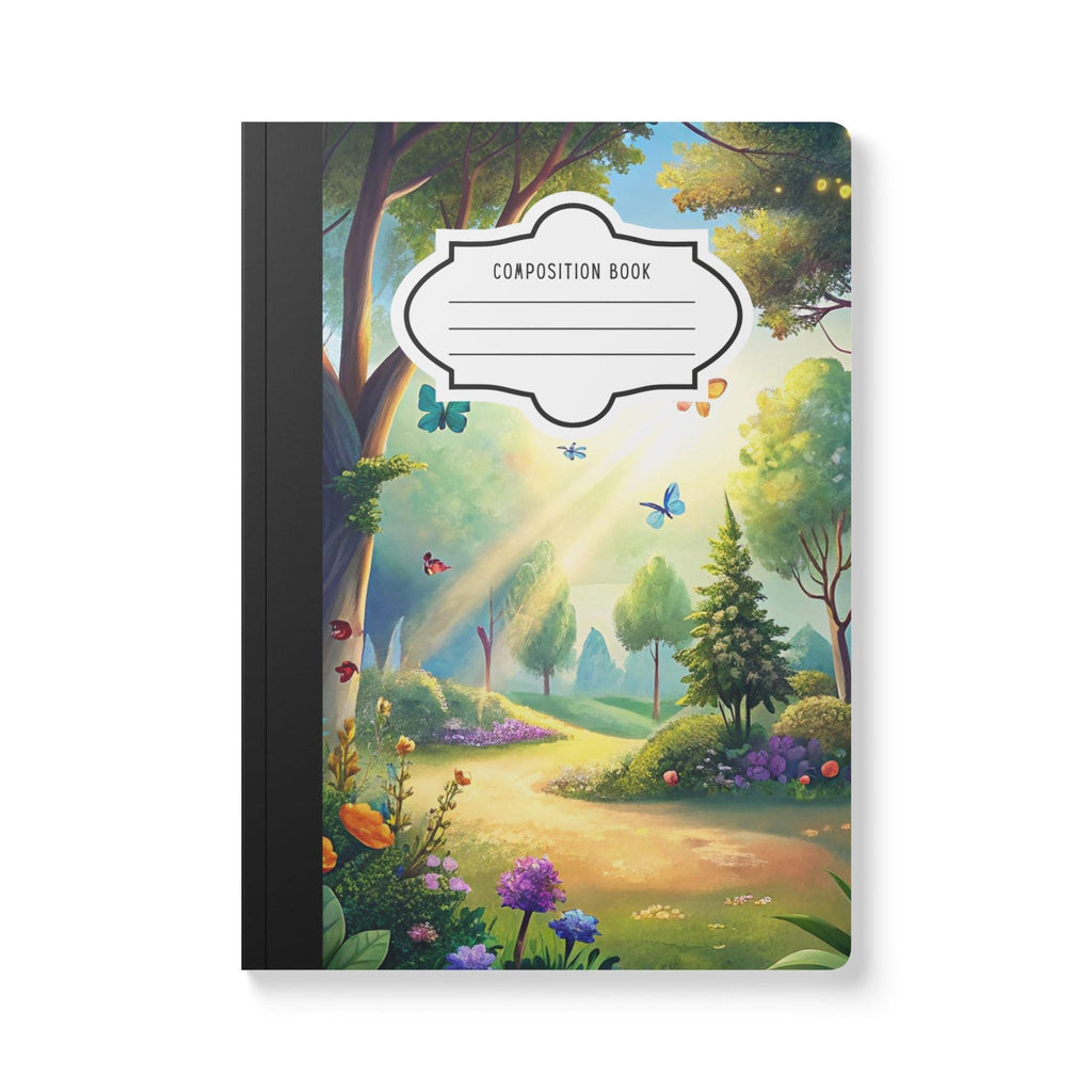 Butterfly meadow floral composition notebook with soft touch cover and college ruled pages
