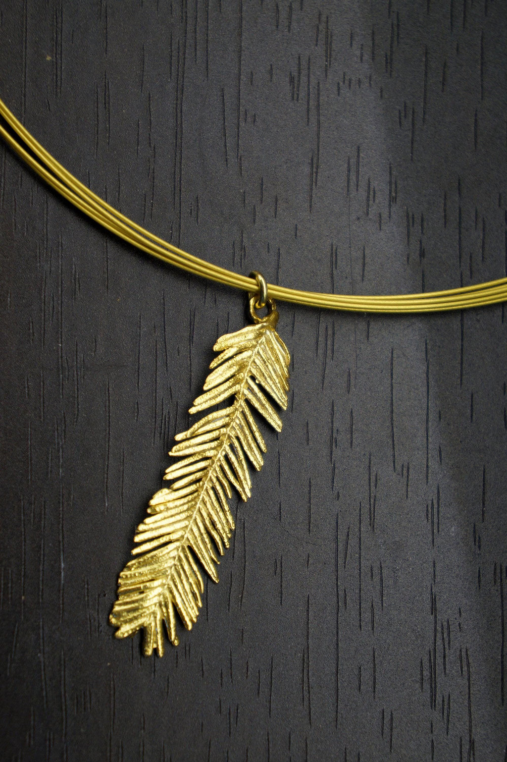 Real Mimosa Leaf Necklace, 14K Gold Plated Brass Pendant, Handmade Minimalist Jewelry Gift, Birthday Gift for Women, Boho Fashion-2