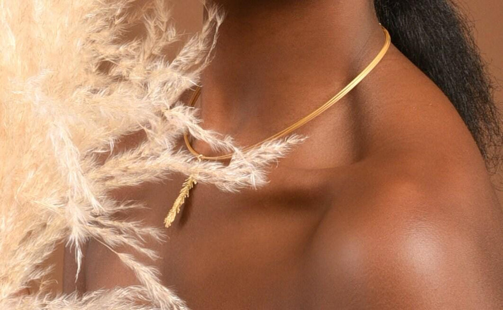 Real Mimosa Leaf Necklace, 14K Gold Plated Brass Pendant, Handmade Minimalist Jewelry Gift, Birthday Gift for Women, Boho Fashion-4