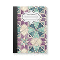 Moroccan star composition notebook with vibrant geometric soft-touch cover and college ruled paper