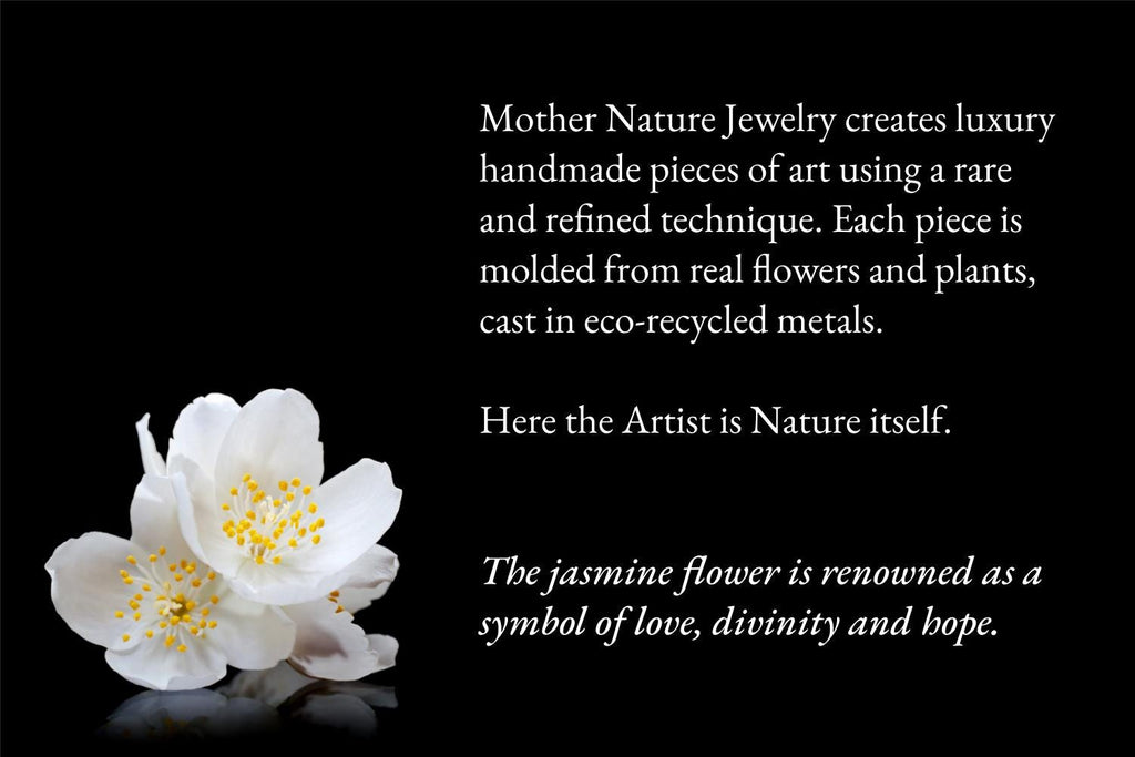 Gold-plated silver jasmine twig ring showcasing delicate botanical textures and organic branch details — view 5