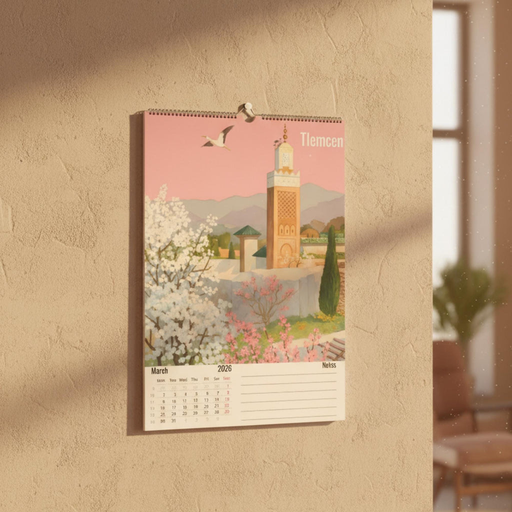 Calendrier Algérie 2026 – 12 Illustrations Artistiques des Villes d’Algérie-4