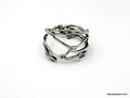 Real Twig Silver Ring, Handmade Nature Jewelry, Organic Botanical Band, Gift for Beauty & Sensuality, Sterling Silver 925-0