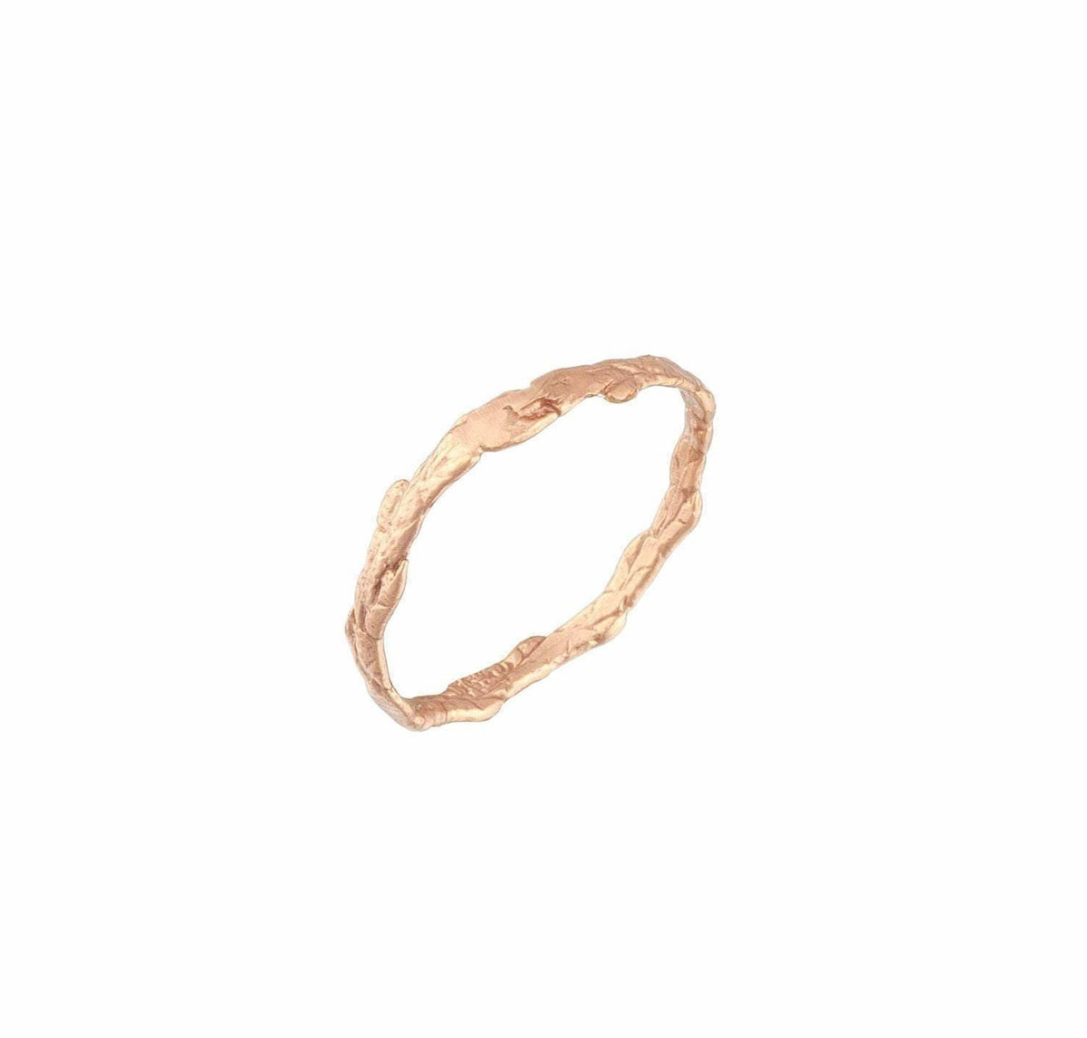 Real Juniper Branch Gold Ring, Handmade Minimalist Jewelry, Organic Dainty Band, Gift for Longevity & Health, Sterling Silver 925-1