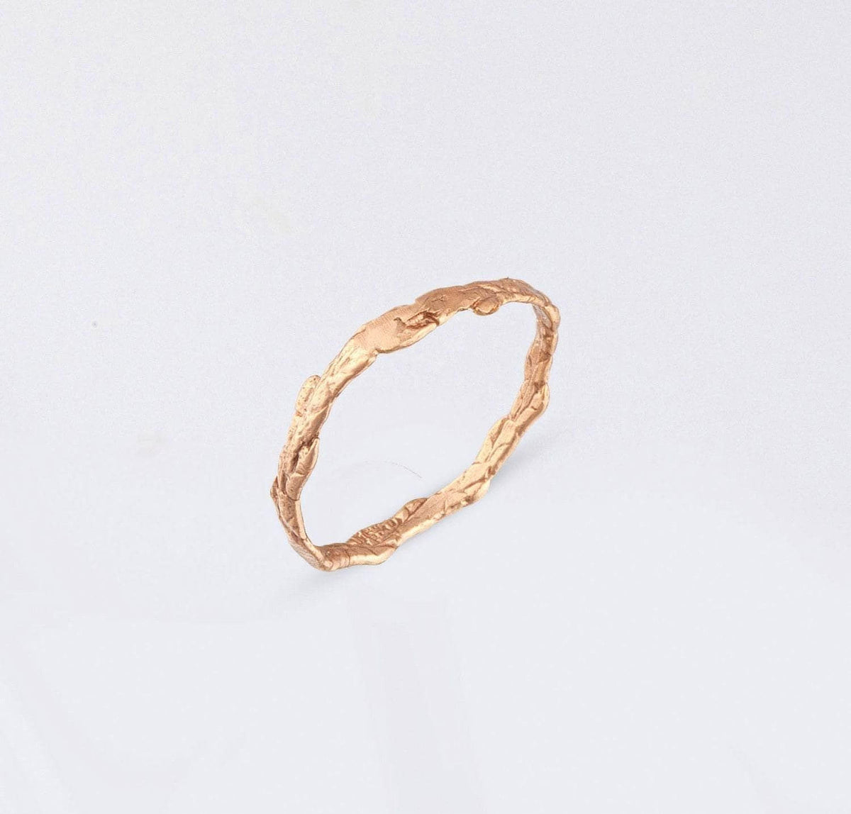 Real Juniper Branch Gold Ring, Handmade Minimalist Jewelry, Organic Dainty Band, Gift for Longevity & Health, Sterling Silver 925-2