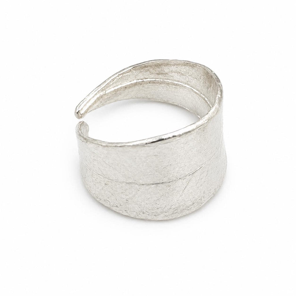 Real Olive Leaf Gold Ring, Handmade Nature Jewelry, Organic Tree Band, Boho Gift for Health & Success, Eco Sustainbale Sterling Silver 925-3