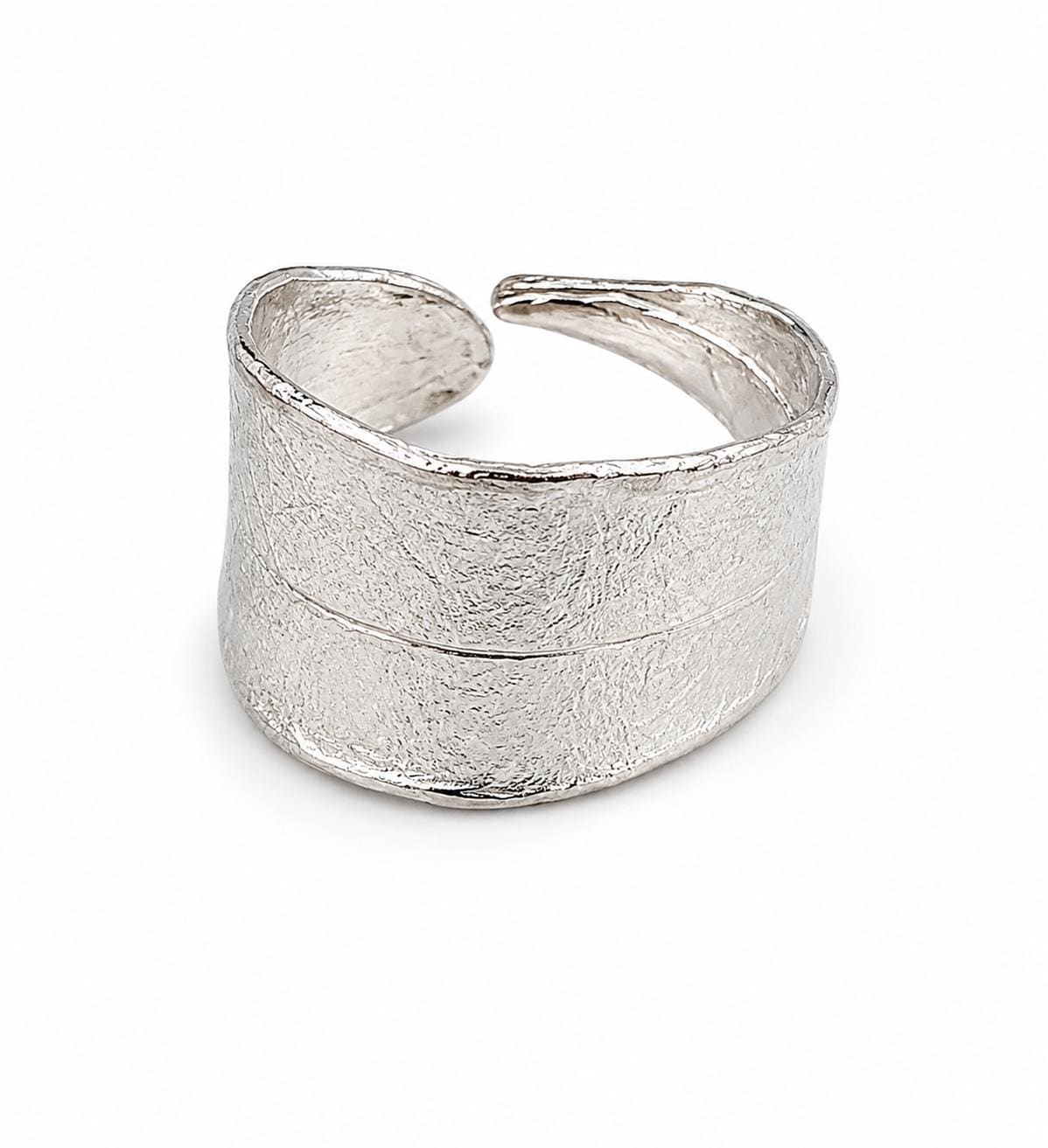 Real Olive Leaf Gold Ring, Handmade Nature Jewelry, Organic Tree Band, Boho Gift for Health & Success, Eco Sustainbale Sterling Silver 925-1