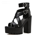 Bound Strappy Buckle Platform Heel-0