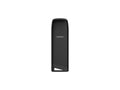 Black 16GB USB flash drive by Techancy featuring a durable ABS shell and compact portable design