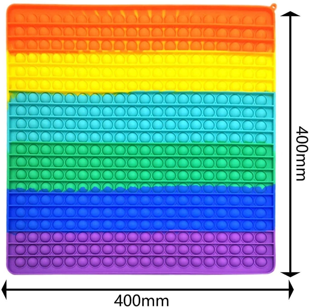 Jumbo square push pop fidget toy made of bright soft silicone material — view 5