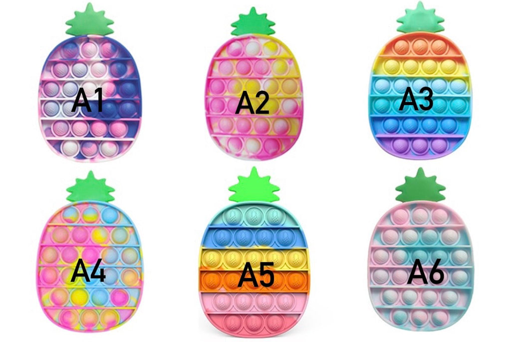 Jumbo pineapple push pop fidget sensory toy made of colorful food grade silicone — view 3