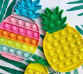 Jumbo pineapple push pop fidget sensory toy made of colorful food grade silicone