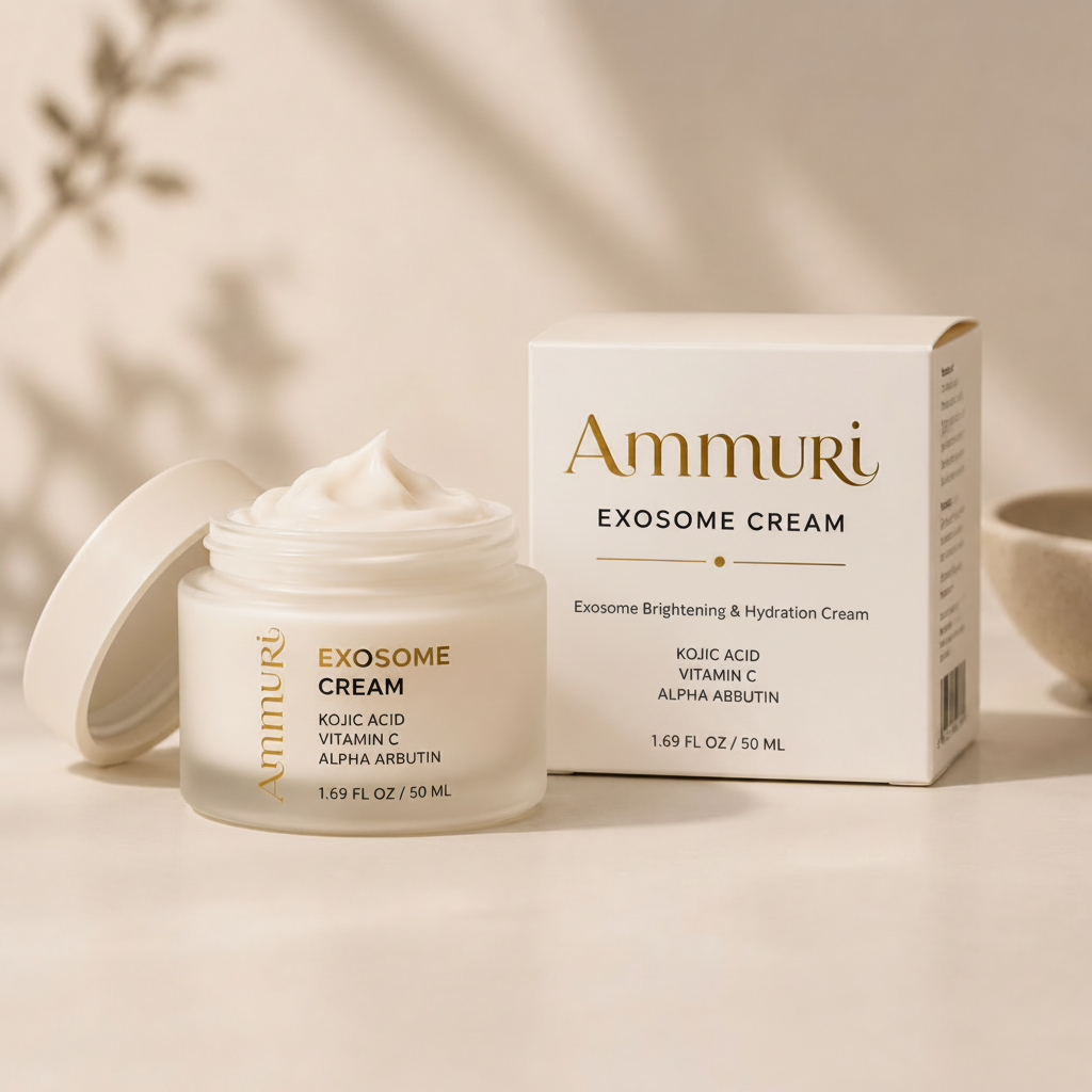Ammuri Exosome Brightening Cream jar for hyperpigmentation and dark spot correction on face and body. — view 2
