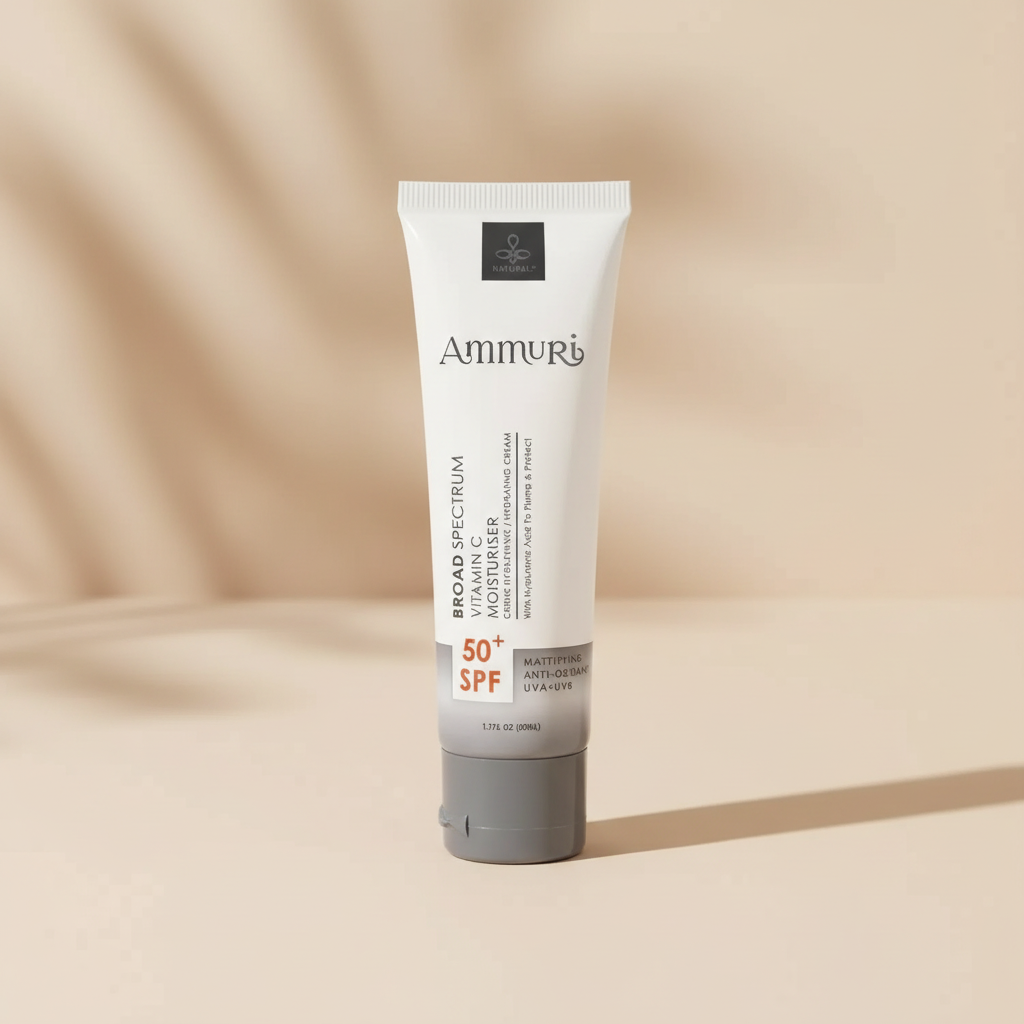 Ammuri Vitamin C day cream SPF 50 moisturiser for brightening and sun protection