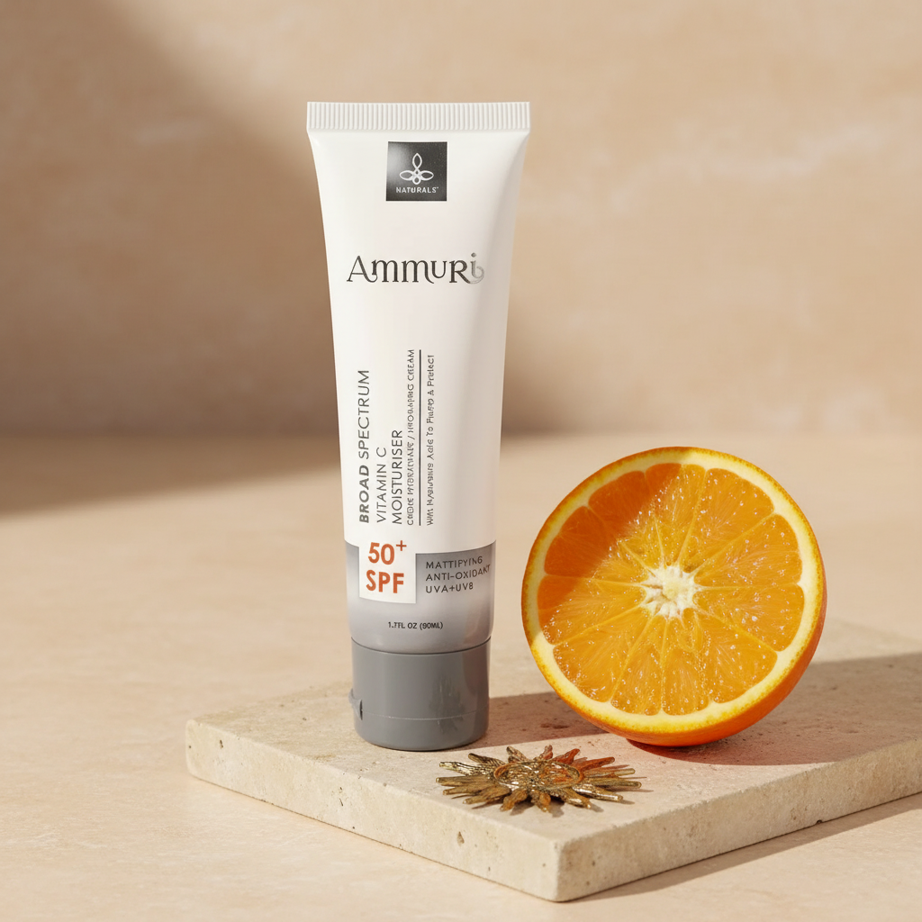 Ammuri Vitamin C day cream SPF 50 moisturiser for brightening and sun protection — view 4