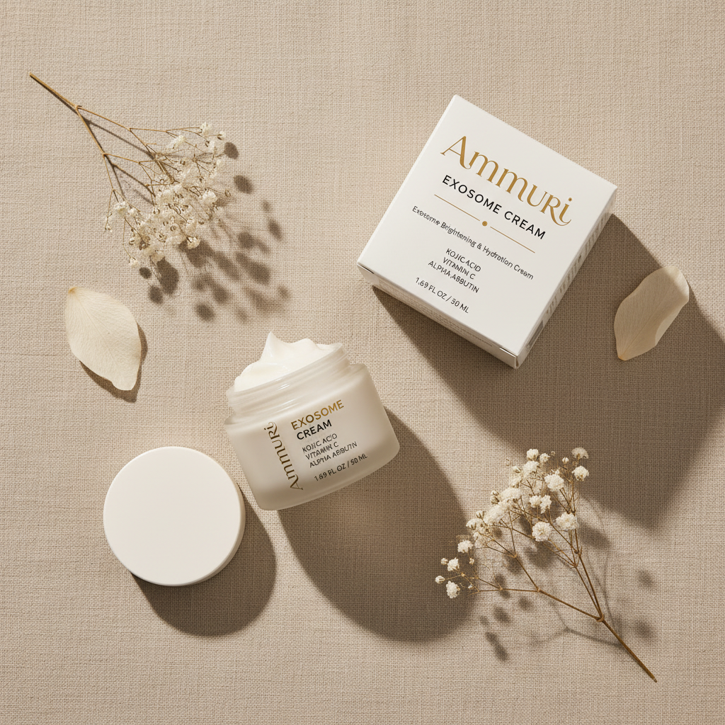 Ammuri Exosome Brightening Cream jar for hyperpigmentation and dark spot correction on face and body. — view 3