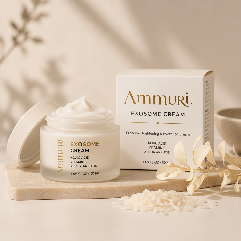 Ammuri Exosome Brightening Cream jar for hyperpigmentation and dark spot correction on face and body. — view 5