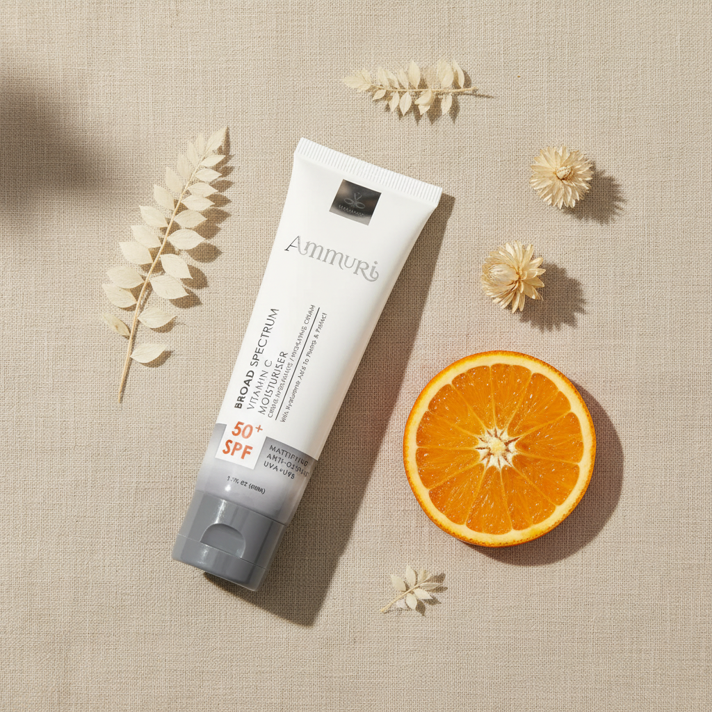 Ammuri Vitamin C day cream SPF 50 moisturiser for brightening and sun protection — view 2