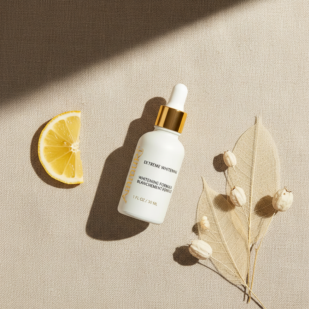 Brightening face serum in a 30ml dropper bottle for dark spots and uneven skin tone — view 2