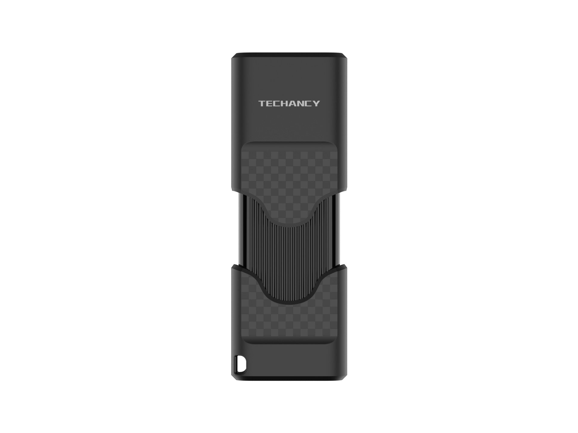 Black 64GB USB flash drive with sliding protective cap for secure portable data storage — view 3