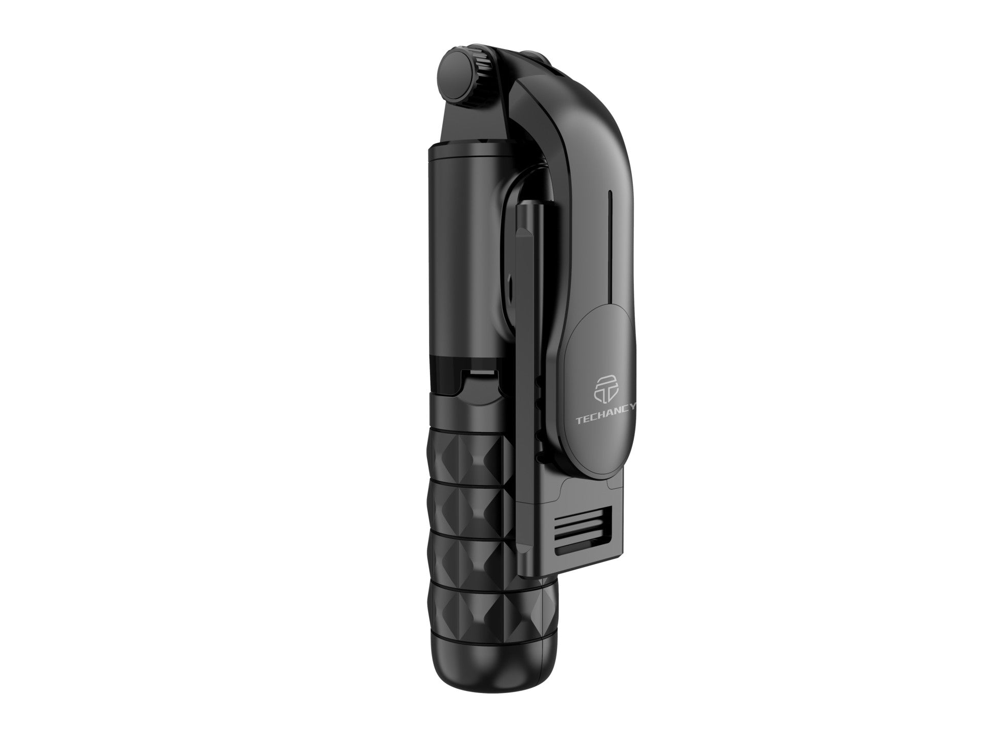 Black mini foldable smartphone selfie stick and tripod stand with wireless remote control