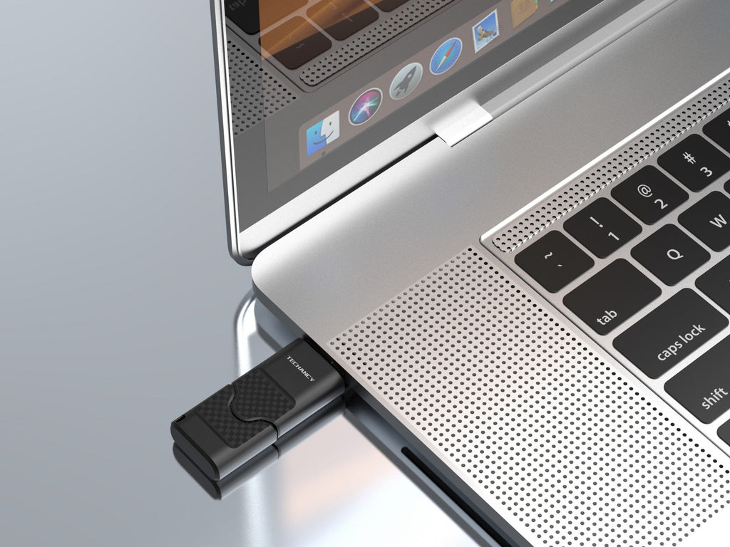 Black 8GB USB 2.0 flash drive with protective push cap and compact portable design — view 2