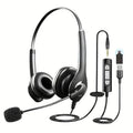 Wired PC gaming headset in black with adjustable noise-cancelling microphone and tangle-free cable.