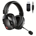 Black NNETM wireless gaming headset with a detachable condenser microphone and ergonomic ear cups