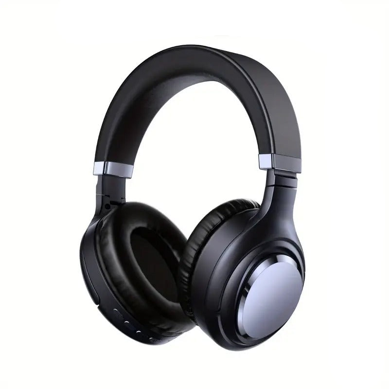 Black NNETM active noise cancelling headphones with retractable cable and built in condenser microphone