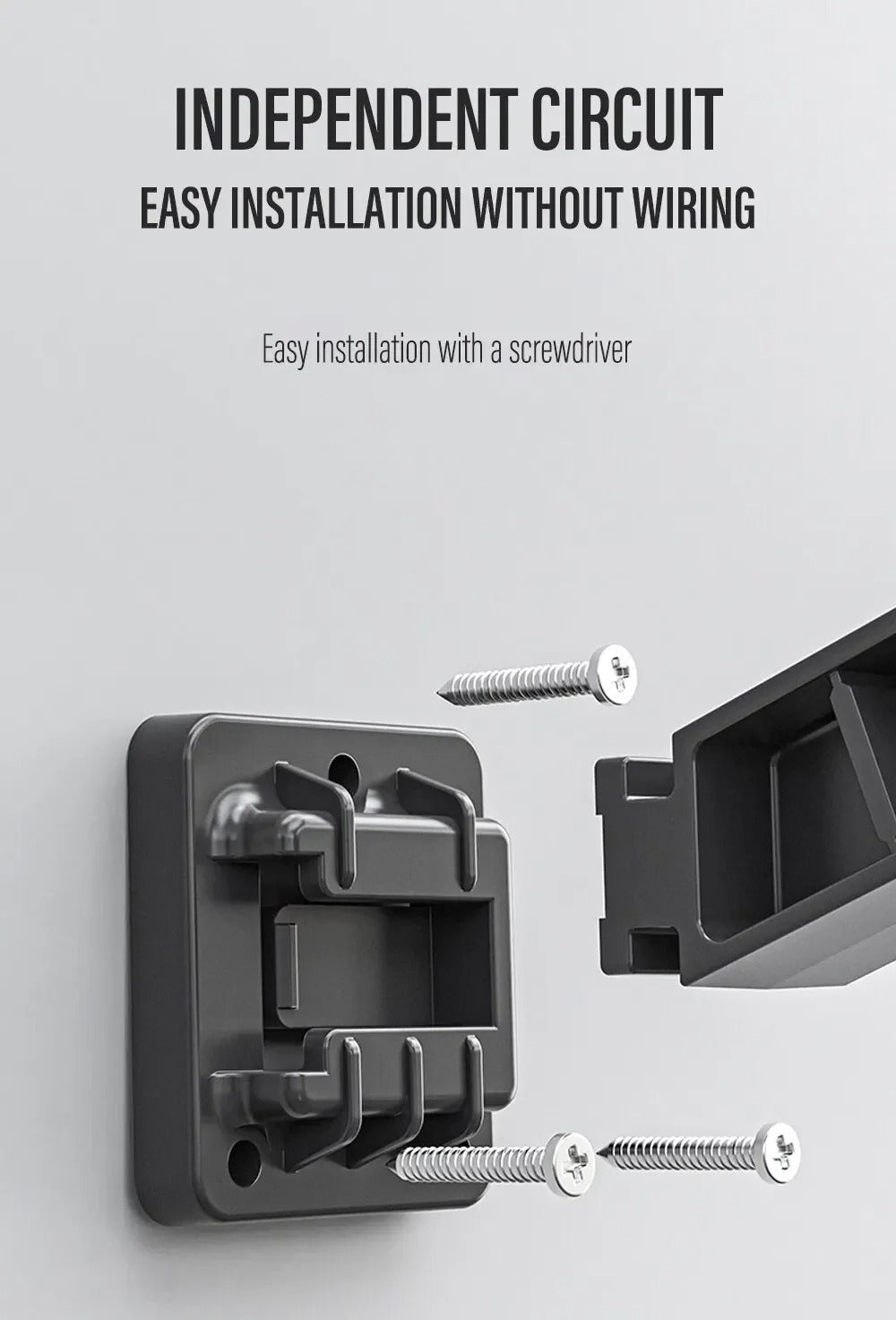 LED solar garden light with motion sensor and remote control mounted on an exterior wall — view 5