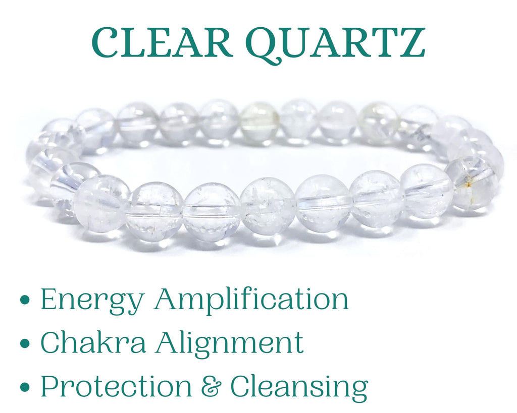 Clear Quartz Beaded Crystal Bracelet-4
