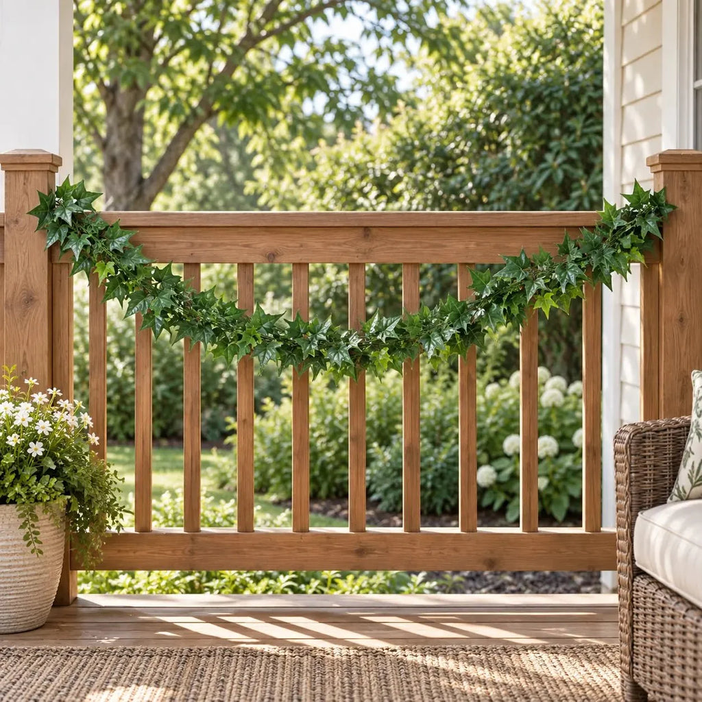 Lifelike Ivy Garland Artificial Hanging Plant 63in – UV Resistant (Interconnectable)-3