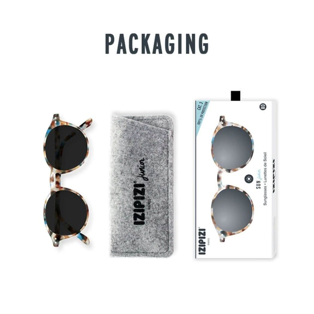 Translucent Morning Light baby sunglasses with flexible frame and silicone head strap on white background — view 5