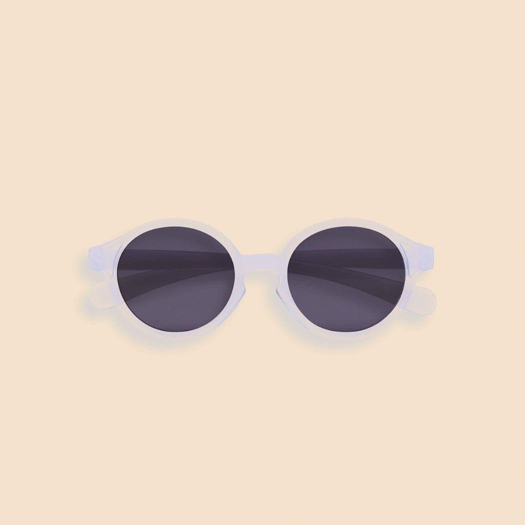 Translucent purple Izipizi baby sunglasses with flexible arms and removable silicone strap for infants. — view 5