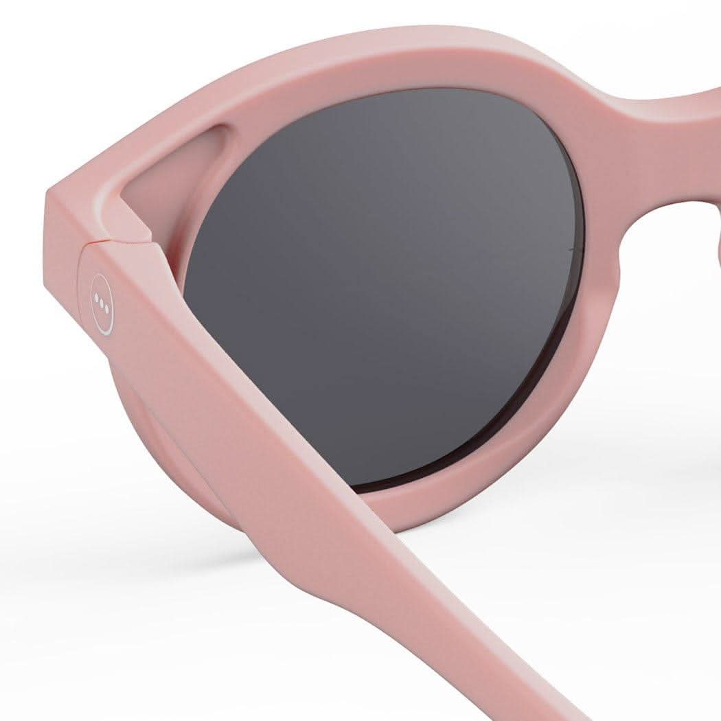 IZIPIZI toddler sunglasses in aqual green with retro square frames and a silicone strap — view 2