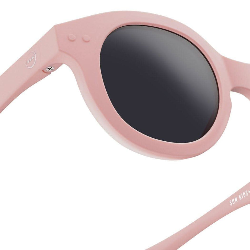 IZIPIZI toddler sunglasses in aqual green with retro square frames and a silicone strap — view 4