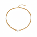 Magnetic Gold Crystal Pendant Necklace-5