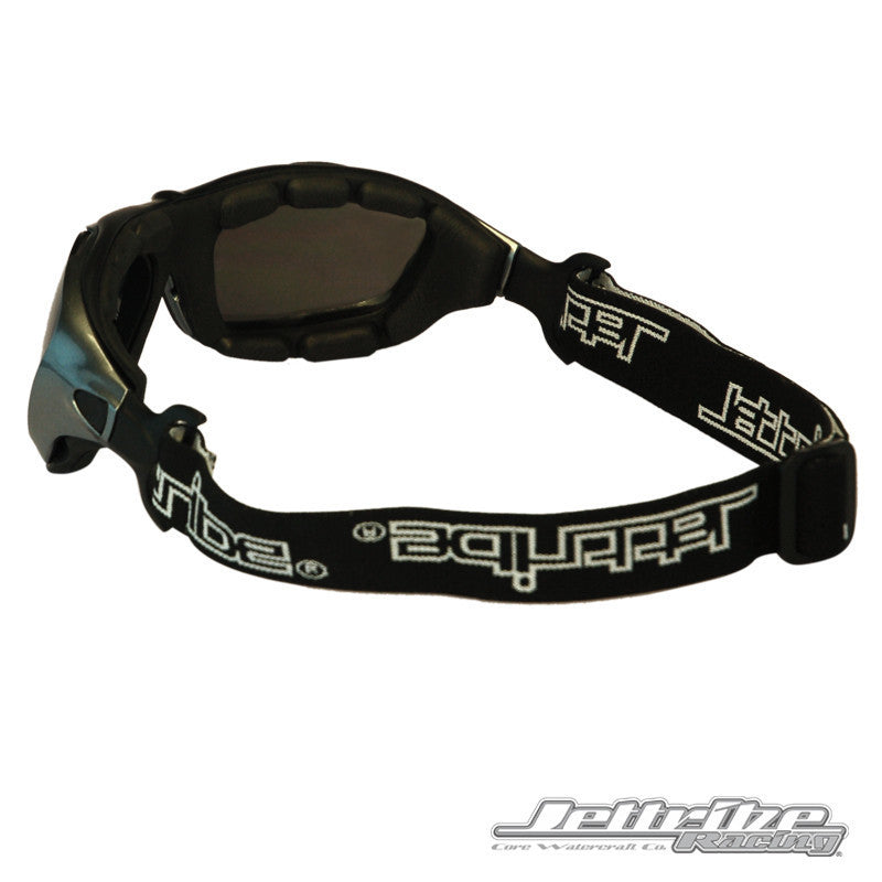 Storm trooper hybrid jetski goggles in black and aluminum frame with smoke tinted revo lenses — view 17