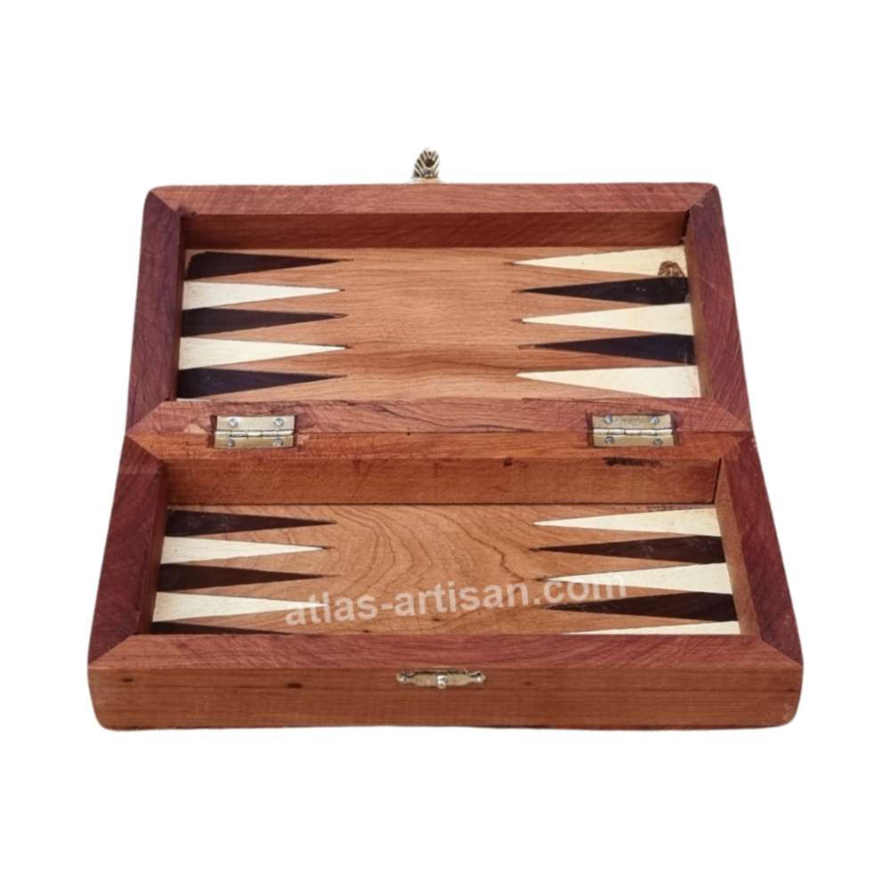 Premium handcrafted thuya wood chess set with polished folding board and carved wooden pieces — view 5