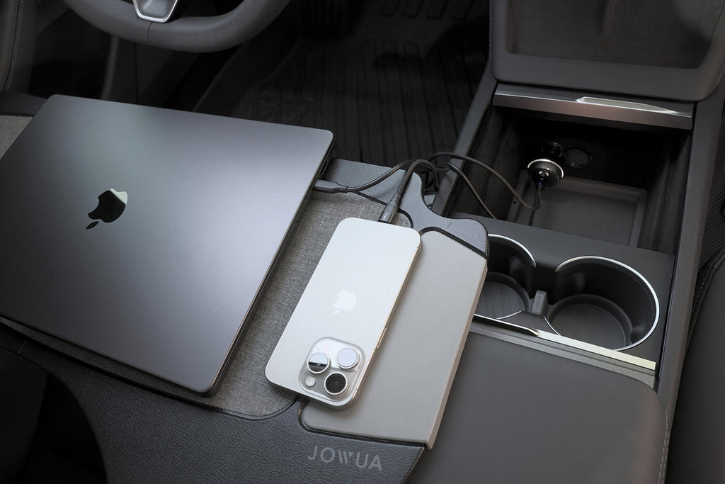 165W PD3.1 fast car charger with triple ports for laptops and smartphones in a vehicle — view 4