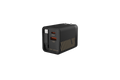 Black 65W GaN fast charger with built-in retractable USB C cable and extra ports