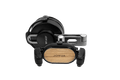 Retractable foldaway car mount with adjustable metal arm and silicone clamp holding a smartphone