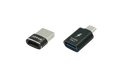 Apple Watch Tesla charging kit with compact metallic USB-C and USB-A converter adapters