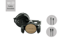 Invisible foldaway Qi2 wireless car charger mounted behind a touchscreen with adjustable metal arm