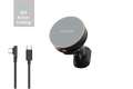 Active cooling MagSafe car mount attached to air vent with a smooth silicone surface.