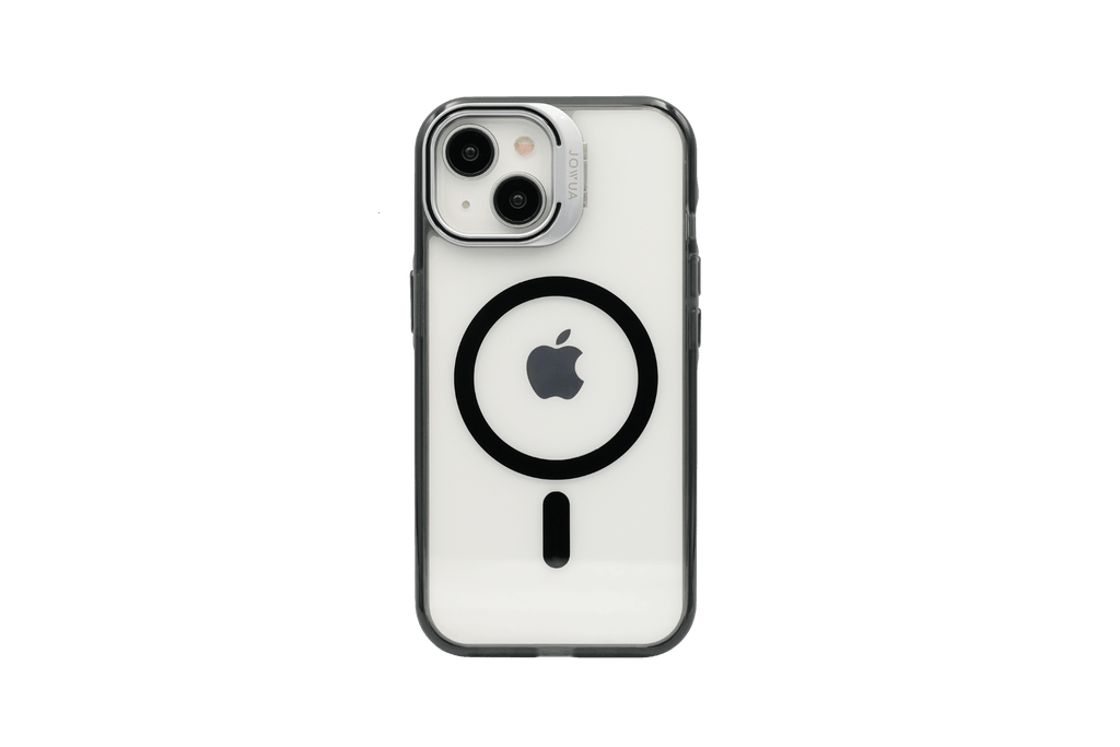 Translucent matte MagSafe iPhone case with built-in kickstand designed for Tesla car mounts — view 3