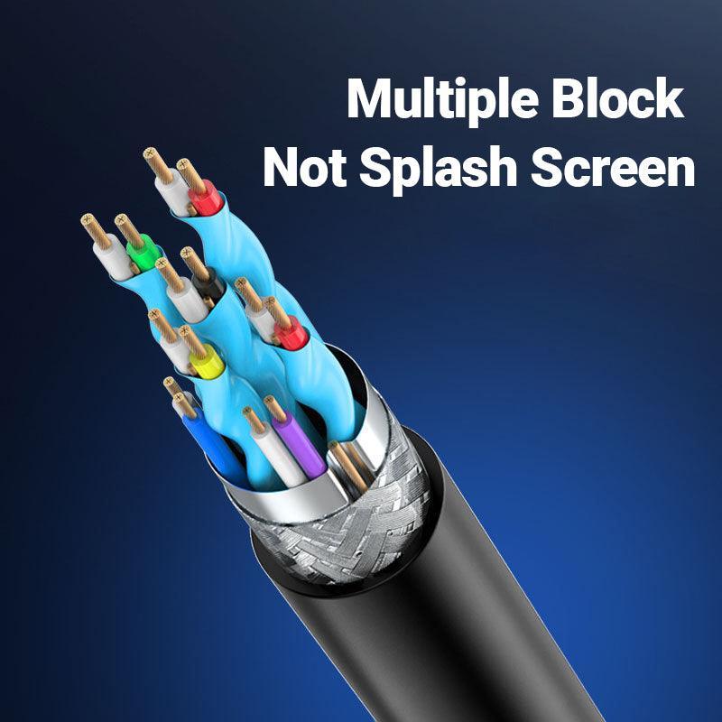 Premium 4K HDMI cable with gold plated connectors and durable shielded black cord — view 4