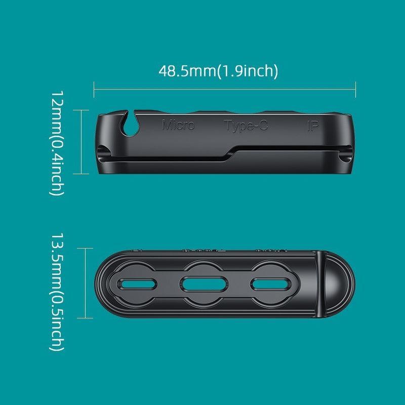 1m 2m Braided Charging Cable with Detachable Connectors for Type C Micro Lightning